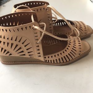Jeffrey Campbell Tan Rodillo Wedge Sandal